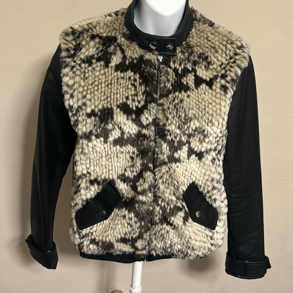 Faux fur/leather women’s coat.